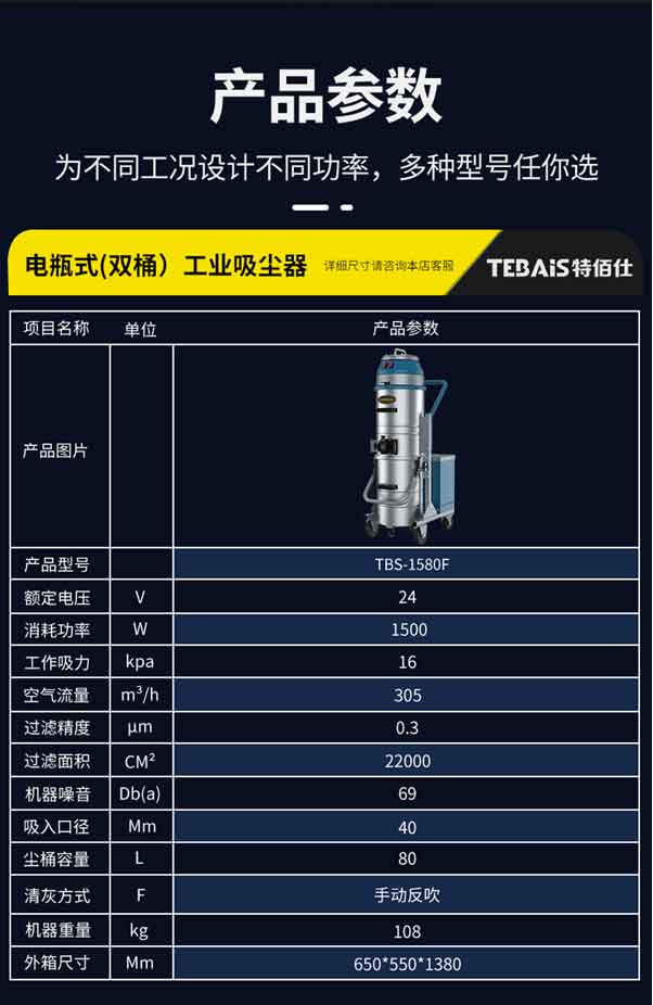 1580F 电瓶式工业吸尘器详情页6